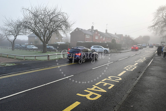 Parking outside Coddington Primary School