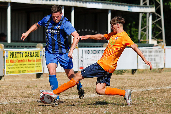 Football action from Diss Town v Whittlesey Athletic.