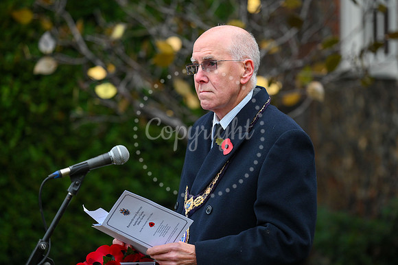 Rose Garden, Abbey Gardens Remembrance service. Picture by Mark