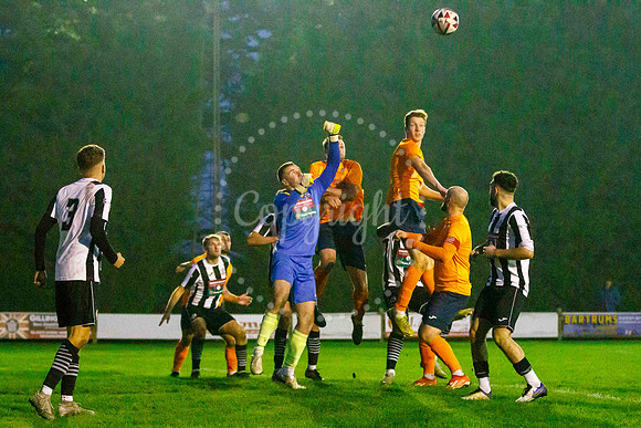 Football action from Diss Town Swaffham Town