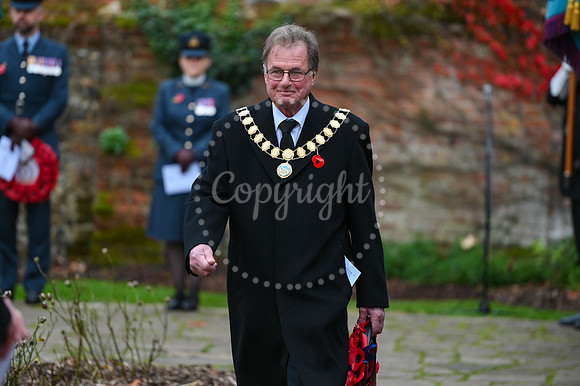 Rose Garden, Abbey Gardens Remembrance service. Picture by Mark