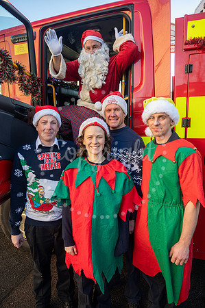 Burwell Fire StationFestive Fire Engine Grotto with Santa on th
