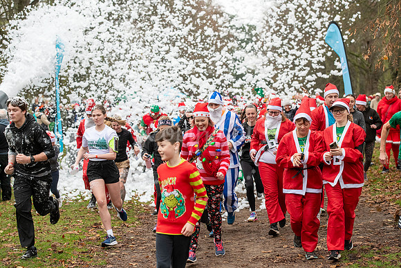 Nowton Park, Bury St EdmundsBrave Futures Snow Dash - a festive