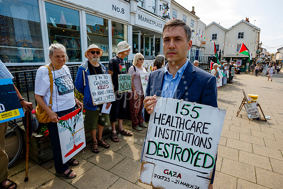 Waveney Valley MP Adrian Ramsay joined the vigil in Diss for the
