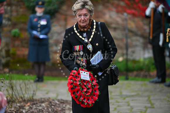 Rose Garden, Abbey Gardens Remembrance service. Picture by Mark