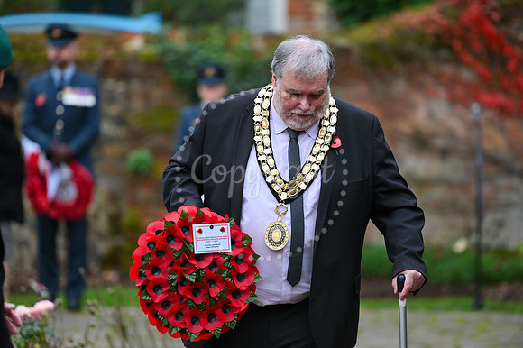 Rose Garden, Abbey Gardens Remembrance service. Picture by Mark