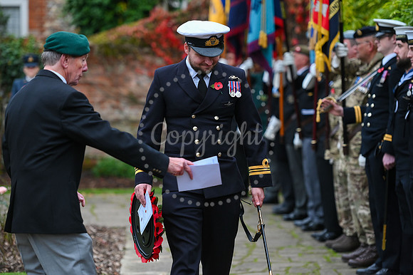 Rose Garden, Abbey Gardens Remembrance service. Picture by Mark