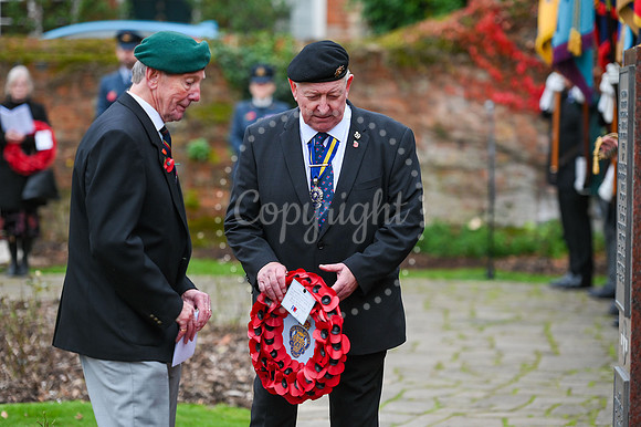 Rose Garden, Abbey Gardens Remembrance service. Picture by Mark