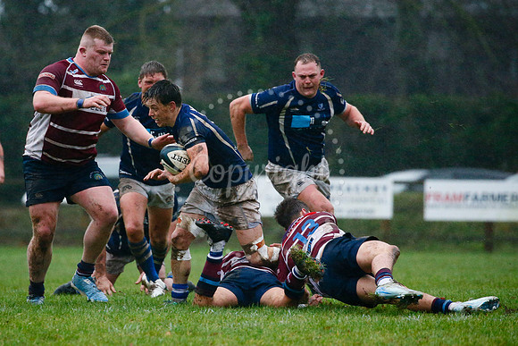 Rugby action from Diss vs Shelford II