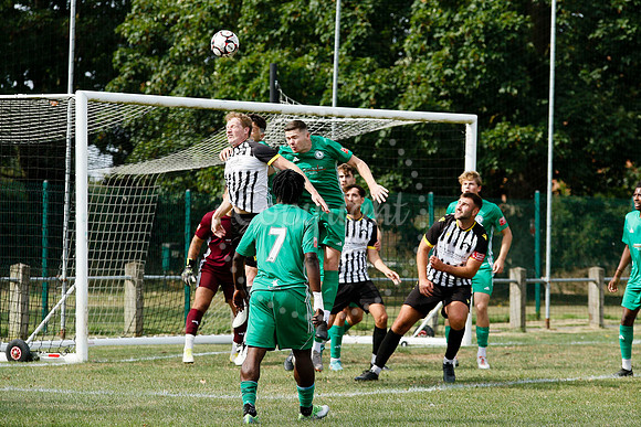 Football acton from Harleston Town vs  Biggleswade Town