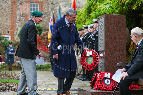 Rose Garden, Abbey Gardens Remembrance service. Picture by Mark