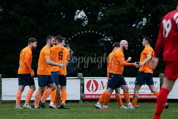 Football action from Diss Town FC vs Parson Drove