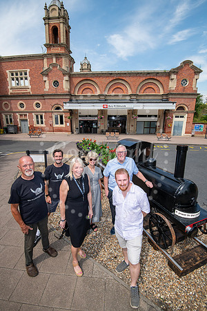 BFP Outside Bury St Edmunds train stationMini train with flowers by Bury in Bloom outside the train station, picture of it with members of Bury in Bloom. Picture by Mark Westley