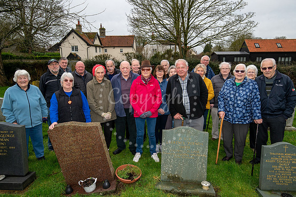 NJ Cemetery opposite Ashley ChurchPauline Burningham and friend