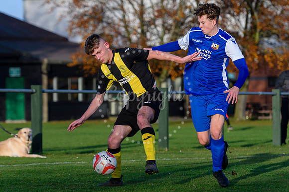 Football action from Debenham LC v Cornard