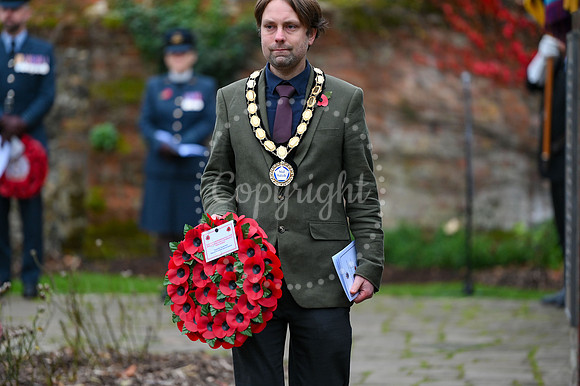 Rose Garden, Abbey Gardens Remembrance service. Picture by Mark