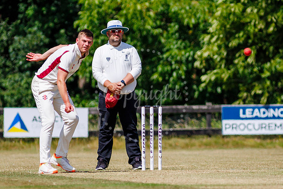 Cricket action from the Old Buckenham vs Brooke