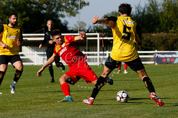 Football action from Walsham-le-Willows vs Fakenham Town