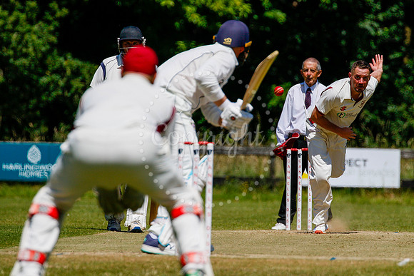 Cricket action from Old Buckenham vs Lowestoft