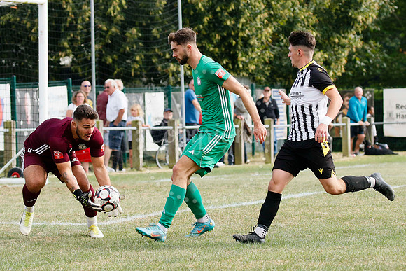 Football acton from Harleston Town vs  Biggleswade Town