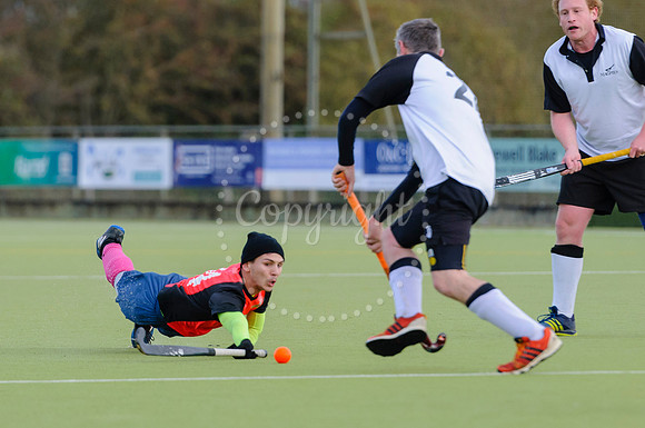 Hockey action from Harleston Magpies Men's 4 v Thetford 1