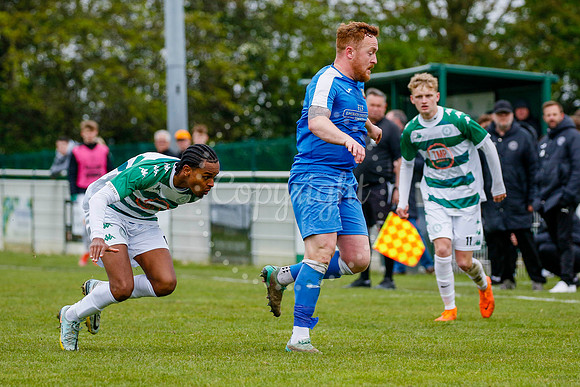Football action from Framlingham Town versus Cornard United