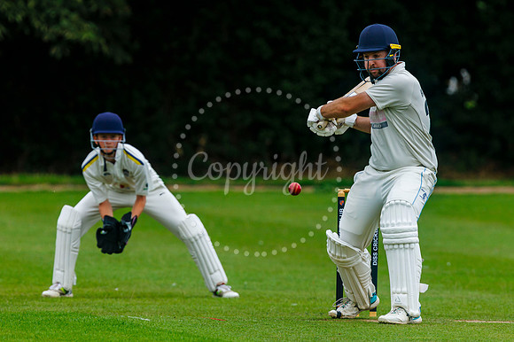Cricket action from Diss CC v Lowestoft