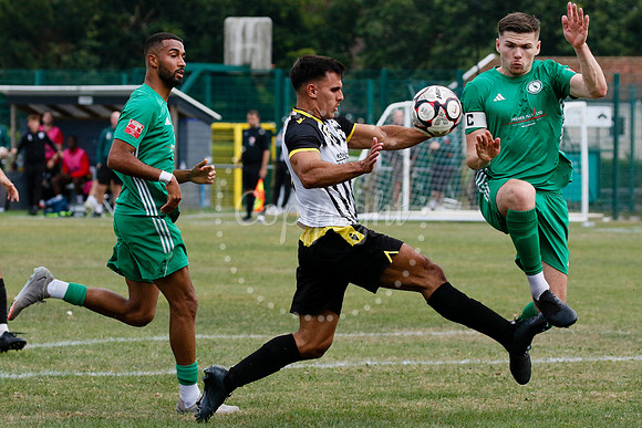 Football acton from Harleston Town vs  Biggleswade Town