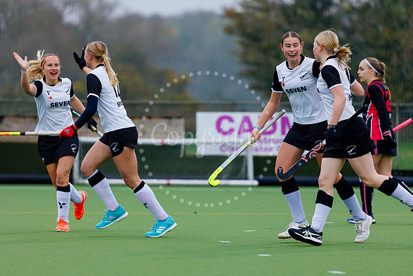 Hockey action from Harleston Magpies Ladies’ I vs Slough I