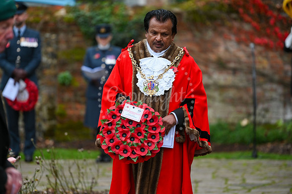 Rose Garden, Abbey Gardens Remembrance service. Picture by Mark