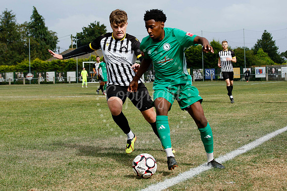 Football acton from Harleston Town vs  Biggleswade Town