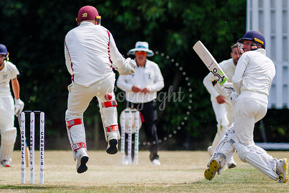 Cricket action from the Old Buckenham vs Brooke