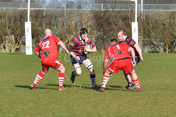 Southwell 1st v Nuneaton Old Edwardians rugby action