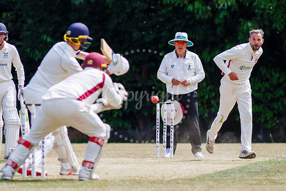 Cricket action from the Old Buckenham vs Brooke