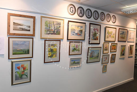 Art exhibition at Bingham Library