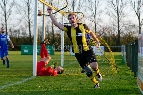 Football action from Debenham LC v Cornard