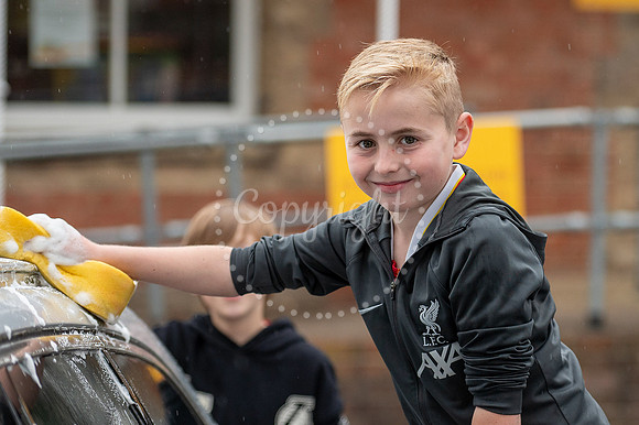 NJ St Louis Catholic Academy, NewmarketLeavers’ car wash. Pic