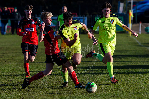Football action from Long Stratton v Norwich CBS