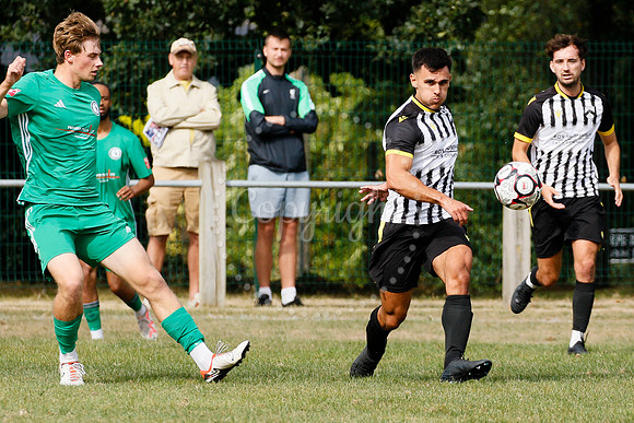 Football acton from Harleston Town vs  Biggleswade Town