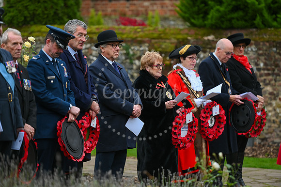 Rose Garden, Abbey Gardens Remembrance service. Picture by Mark