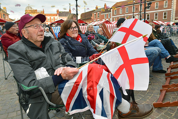 VE Day celebrations in Newark Market Place