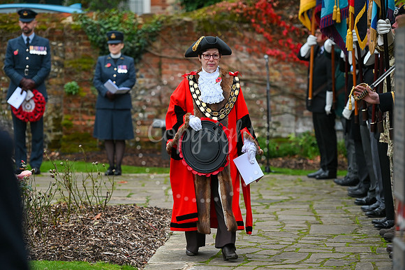 Rose Garden, Abbey Gardens Remembrance service. Picture by Mark