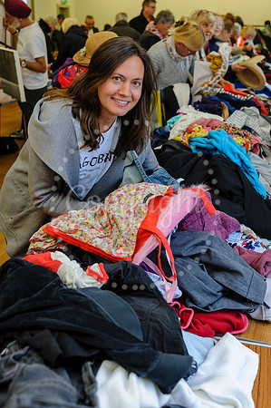 Emma Poppenborg who holds a annual jumble sale at Wortham Village Hall.