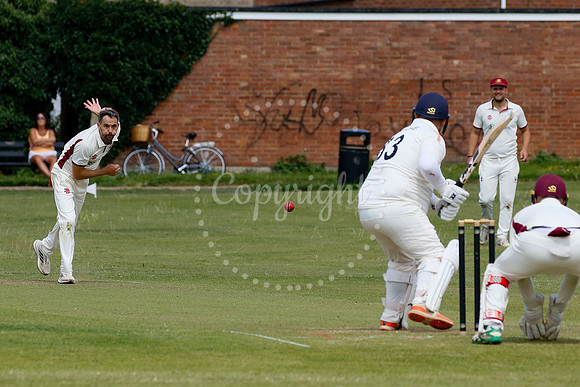 Cricket action from Diss vs Old Buckenham