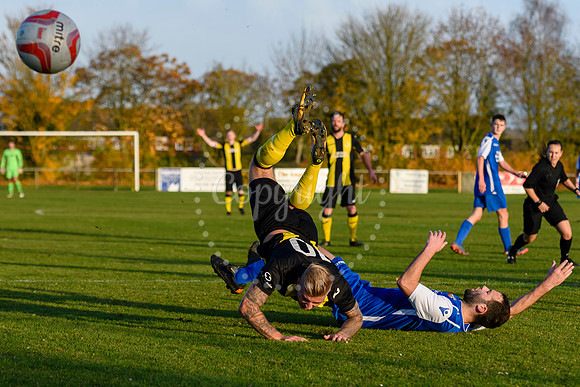Football action from Debenham LC v Cornard