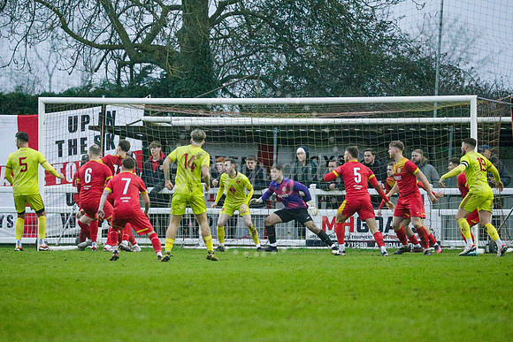 Football action from Walsham-le-Willows vs Whitstable Town