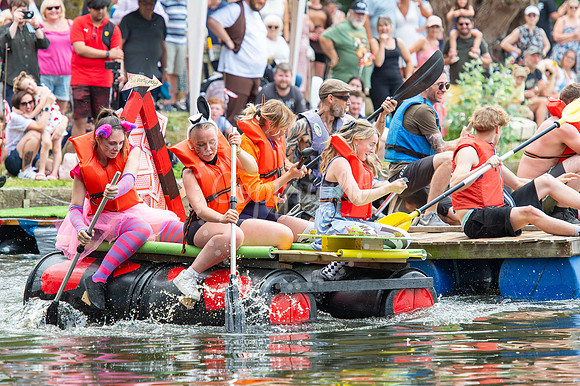 BFP Fancy Dress & Raft Decorating Judging: Needham Lake, Needham MarketNeedham Lake Raft Race 2025. Picture by Mark Westley