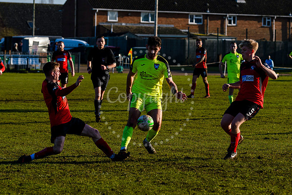 Football action from Long Stratton v Norwich CBS