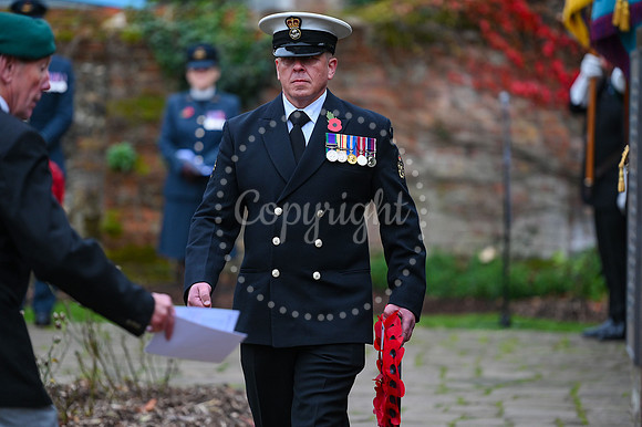 Rose Garden, Abbey Gardens Remembrance service. Picture by Mark