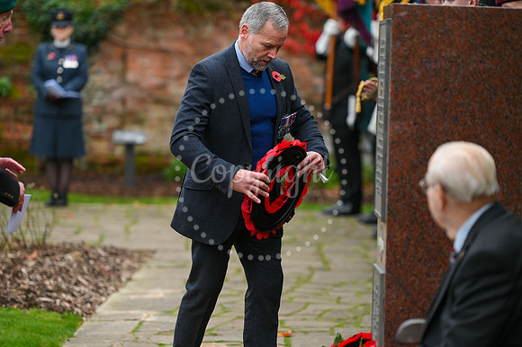 Rose Garden, Abbey Gardens Remembrance service. Picture by Mark
